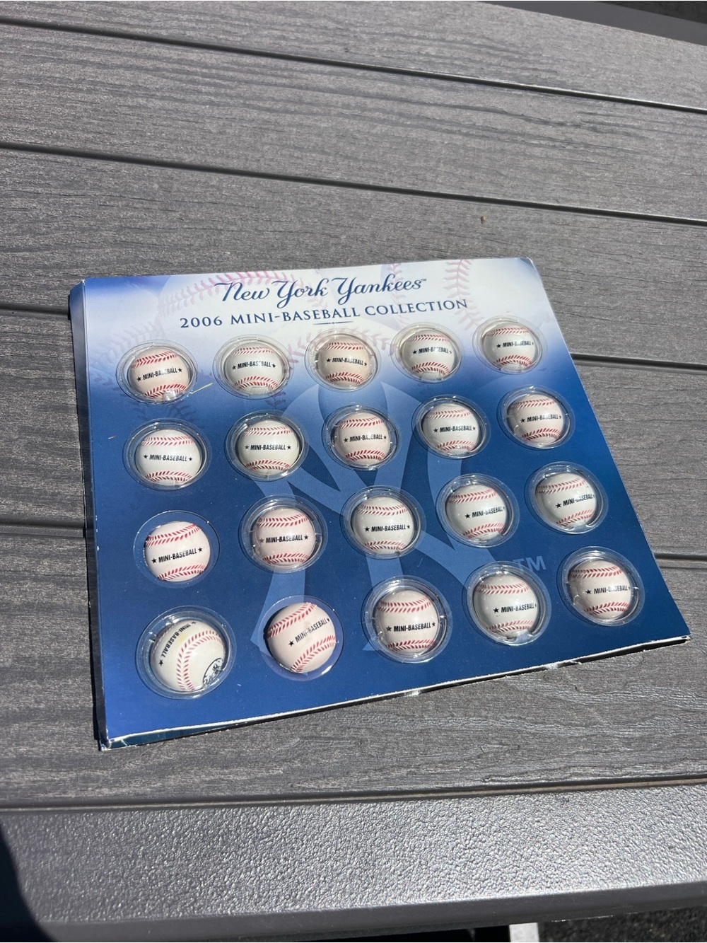New York Yankees 2006 Mini Baseball Collection - White with Red Stitching